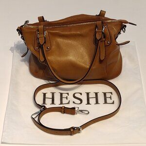 HESHE Large Hobo Sorrel (Tan) Handbag